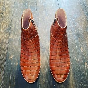 Gorman Heeled Ankle Boot Rust Size 